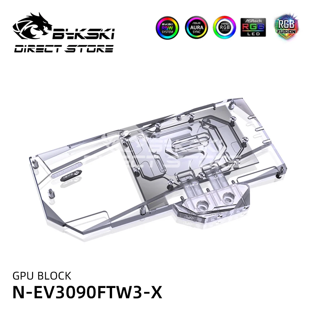 Bykski A-RGB GPU для горного велосипеда блоки EVGA RTX3090 3080 FTW3 ULTR VGA блок водяного