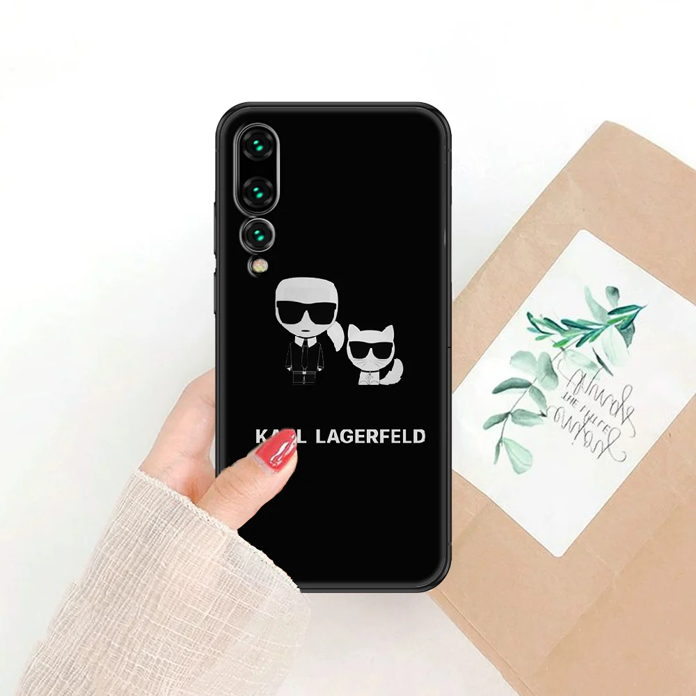 

Famous Artist KARLS Phone case For Huawei P Mate P10 P20 P30 P40 10 20 Smart Z Pro Lite 2019 black painting waterproof art coque