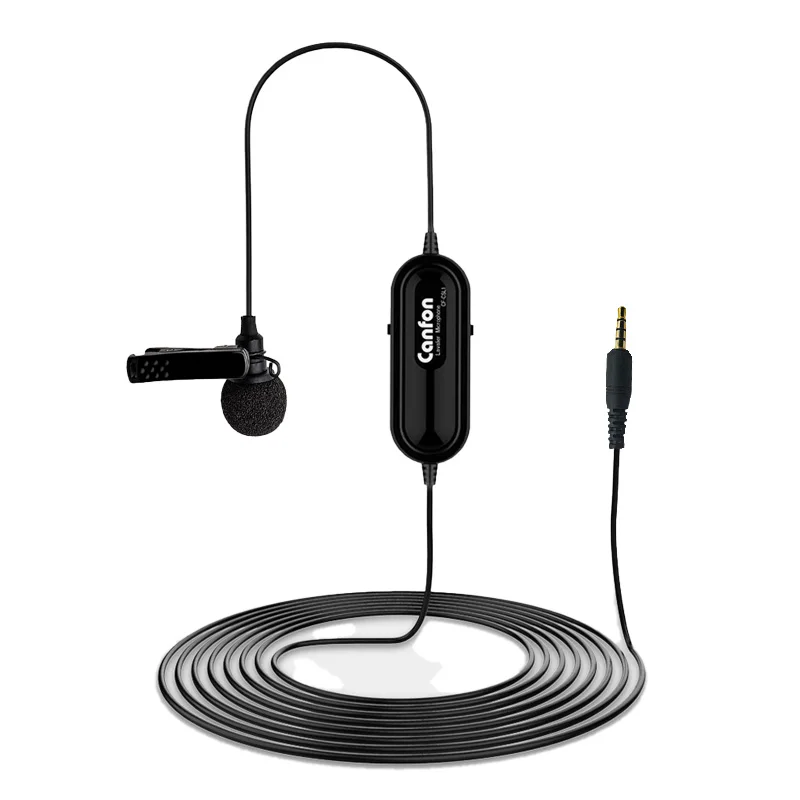 

Конденсаторный петличный микрофон Canfon, всенаправленный микрофон для цифровой зеркальной камеры, смартфона, планшета, ПК, ноутбука, компьютерной записи (6 м)