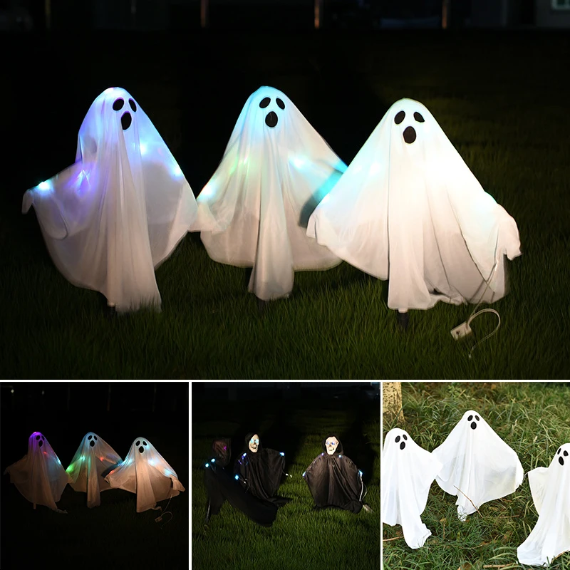 

Украшение на Хэллоуин, Череп, призрак, ужас, уличный светящийся призрак, колышка для дома, бара, украшение для дома с привидениями BDF99