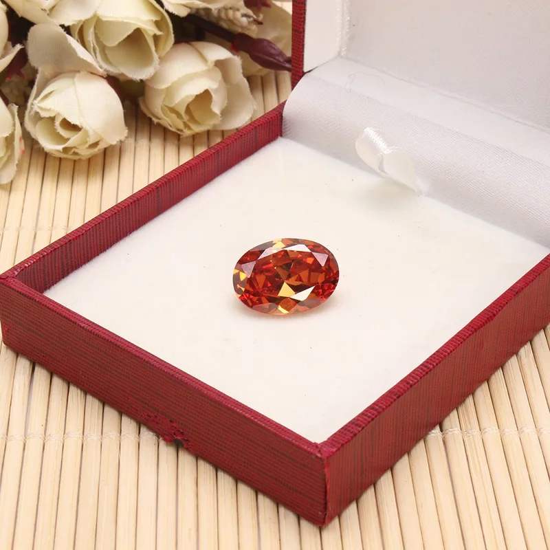 KiWarm 18.38CT Unheated Champagne Sapphire Diamond 13x18MM Oval Cut Loose Gemstone Jewelry Wedding Decorative Crafts | Дом и сад