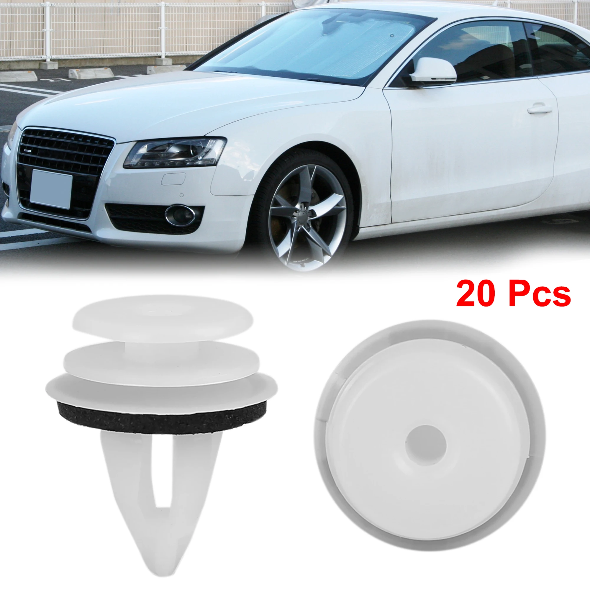 

Uxcell 20pcs Car Tail Door Plastic White Retainer Fastener Rivets Panel Clips for BMW E46 E90 F30 X5 X3 E60 51418224768