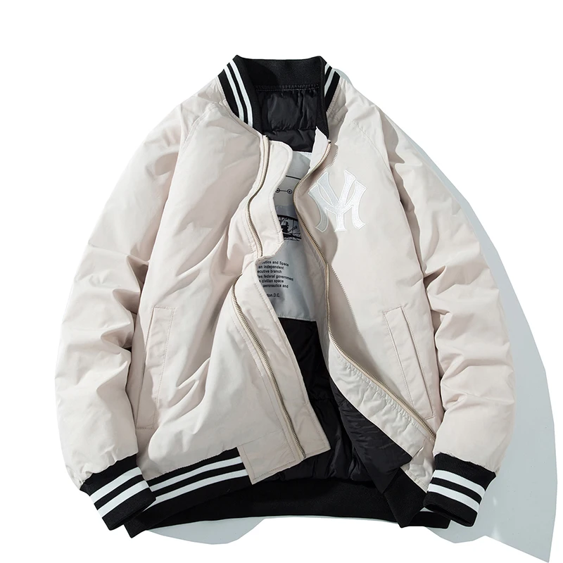 2021 Brand men fashion baseball jackets Winter Warm Airborne Bomber Jacket MY letter embroidery Coat Mens Thicken Casual Jacket