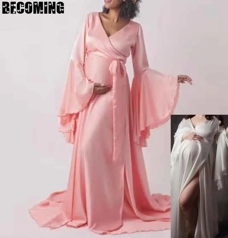 Платье для беременных фотосъемки сексуальные макси белые платья Большие размеры