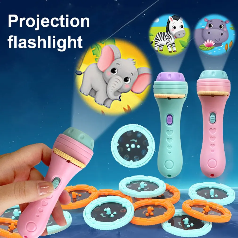 

Children Creative Projection Flashlight Toy Luminous Projection Lamp Story Puzzle Early Educational Toys
