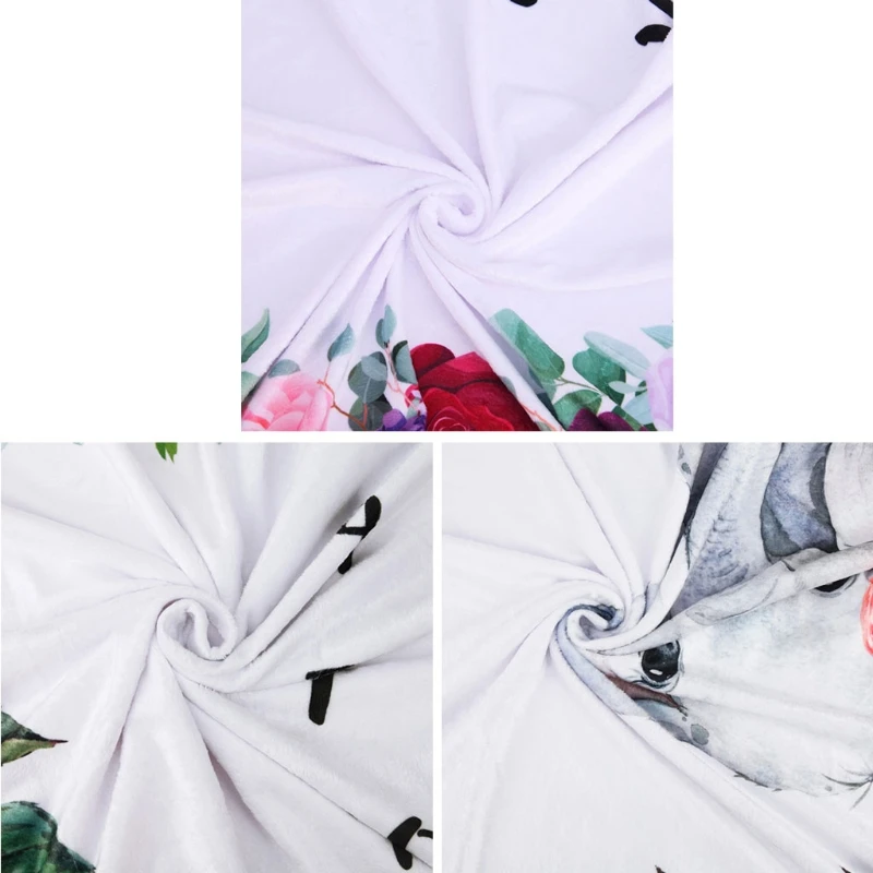 

Newborn baby Monthly Growth Milestone Blanket photography props Background Cloth Commemorate Rug Flannel