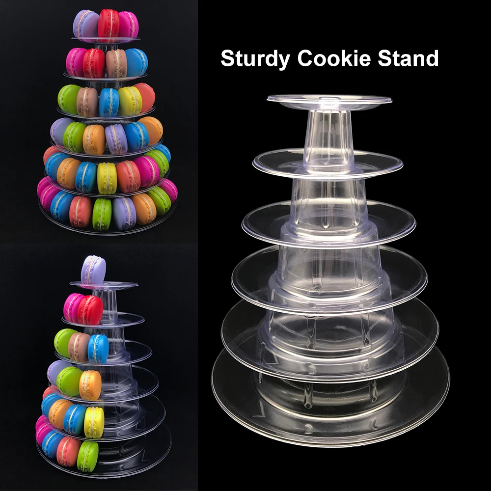 3/ 4/6 слой Макарон Дисплей Башня высокое качество ПВХ башня стенд помадка торт