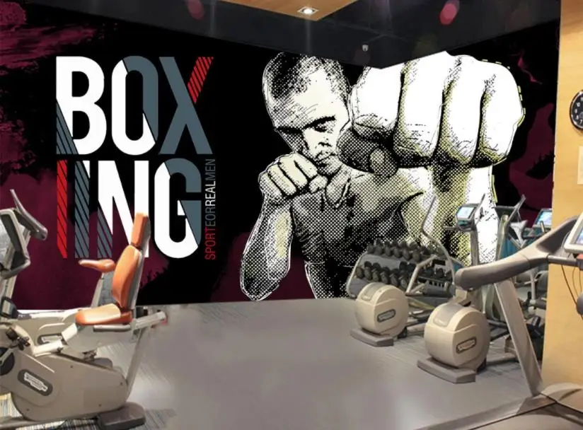Индивидуальные 3d настенные фрески обои для фитнеса используемые спортзала