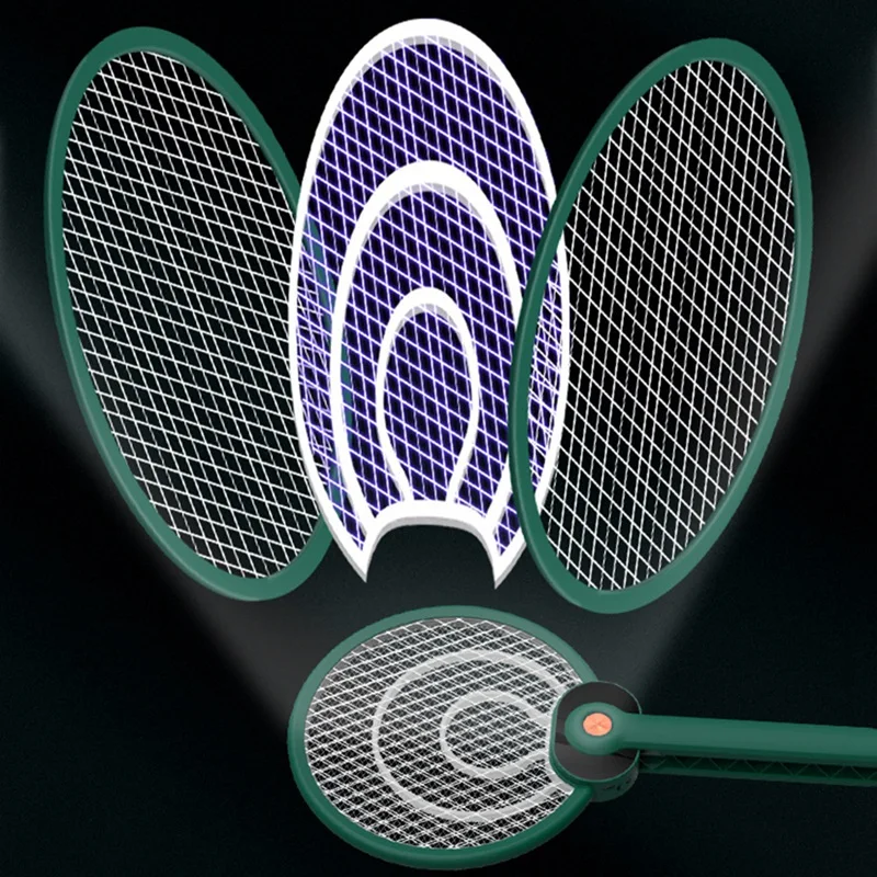 

Foldable LED Electric Mosquito Swatter High-Density Power Grid Anti Fly Bug Mosquito Racket Pest Control Products