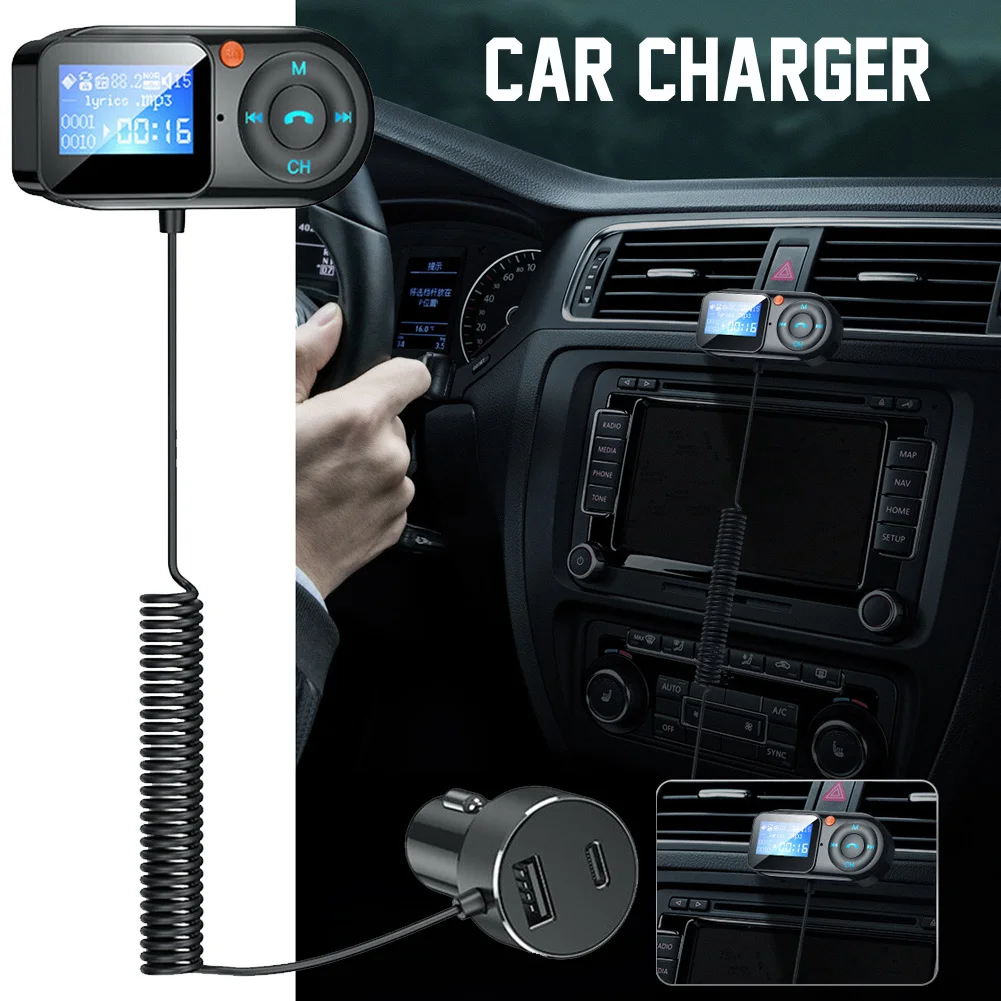 FM-трансмиттер mp3-плеер BC49BQ Bluetooth-совместимое автомобильное зарядное устройство