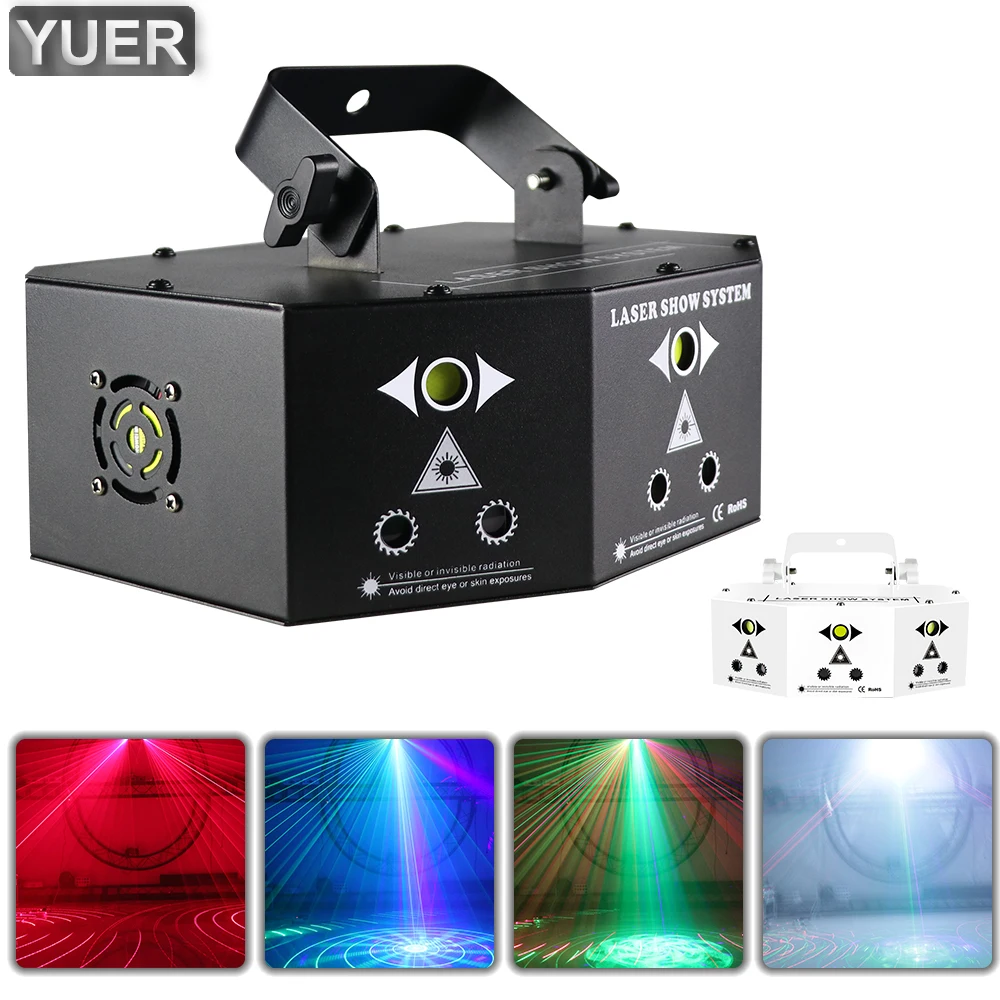 9 Eyes RGB Laser Strobe Pattern Projector  3X15W COB LED Stage Effect Light DMX512 For DJ Disco Bar Party Dance Floor Club