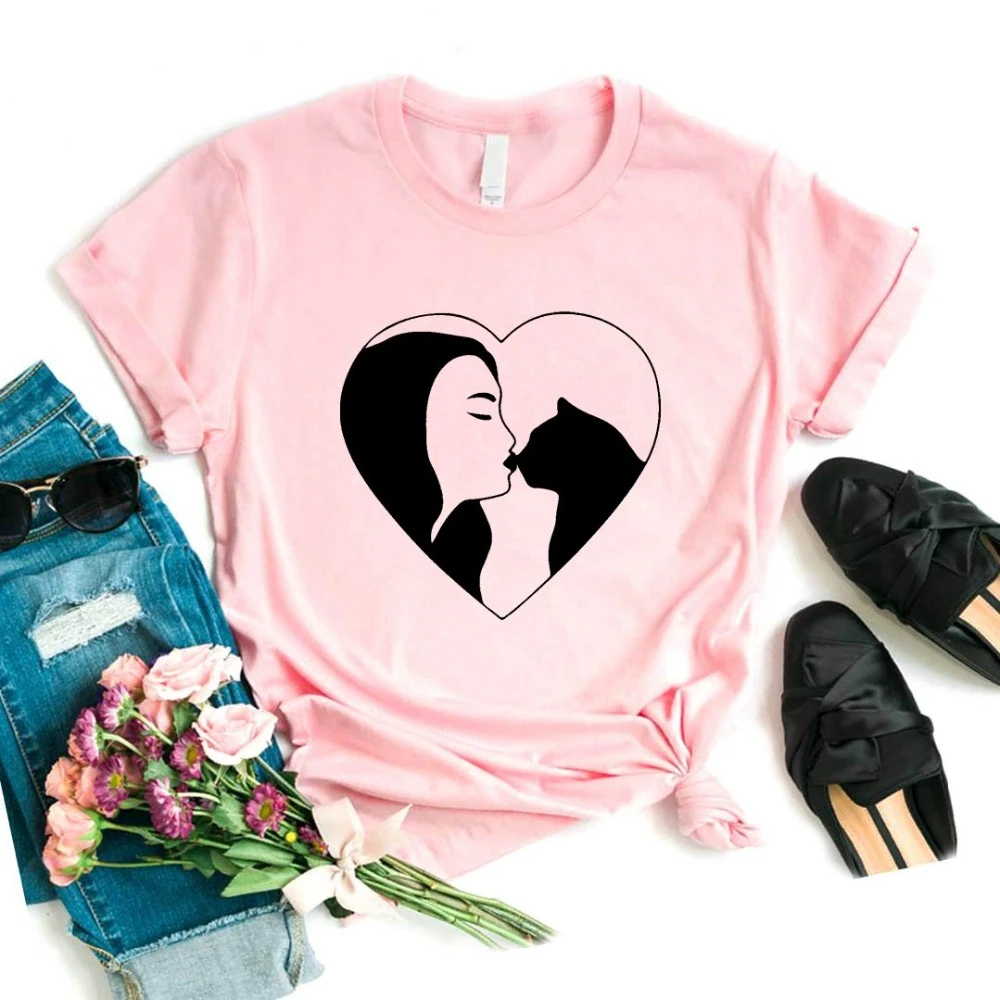 2020 Новая мода весна Новое поступление кошка мама с принтом сердца для женщин