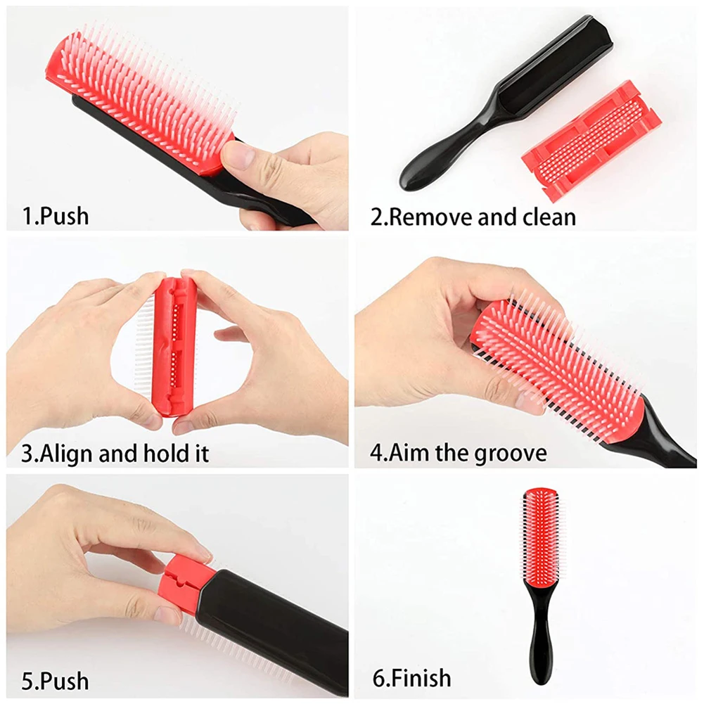 

Professional Salon Barber Hair Nine-row Head Meridian Tip Tail Combs Anti-static Massage Comb Hairdressing Care Styling Tools