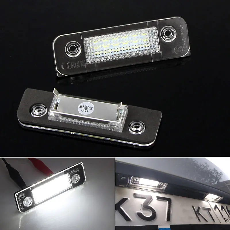 

2x 12 В Canbus без ошибок для Ford-Mondeo MK2 1996-2000 Fiesta MK5 Fusion 2001-2011 светодиодные автомобильные лампы заднего номера номерного знака