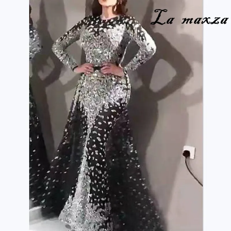 

2020 New Arrival Elegant Women Maxi Dress Spring Print Patchwork Long Sleeves Party Dress