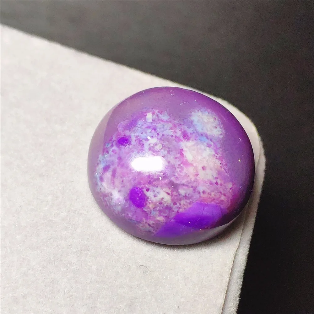 Подлинное натуральное фиолетовое розовое ожерелье Sugilite кулон с круглым камнем