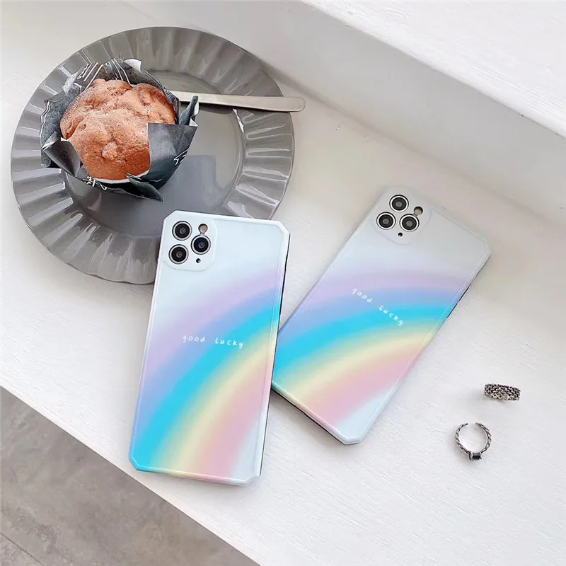 

For iphone 12 Pro Case,Rainbow Case For iphone 12 Case,Soft TPU Back Protective Cover For iphone 12 Pro Max Case Cover