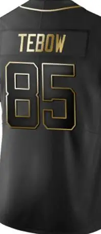 

BALIWEISA Tim Tebow Black Golden Jerseys T-shirt