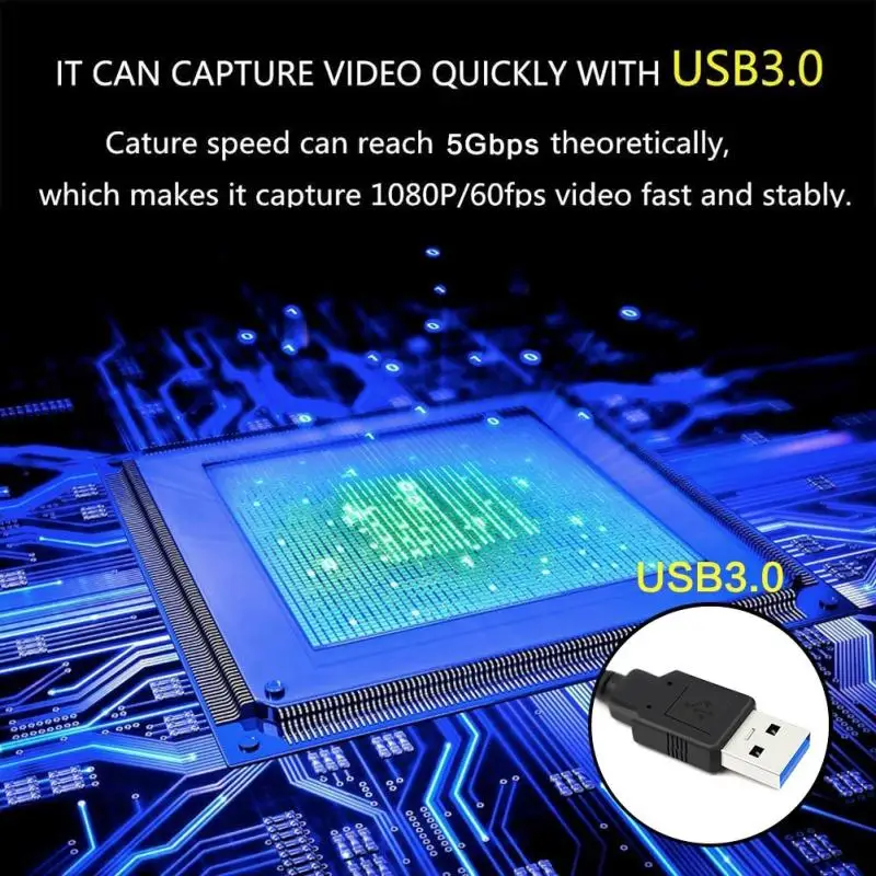 

USB 3.0 HDMI Game Capture Card 1080P placa de video Reliable streaming Adapter For Live Broadcasts Video Recording