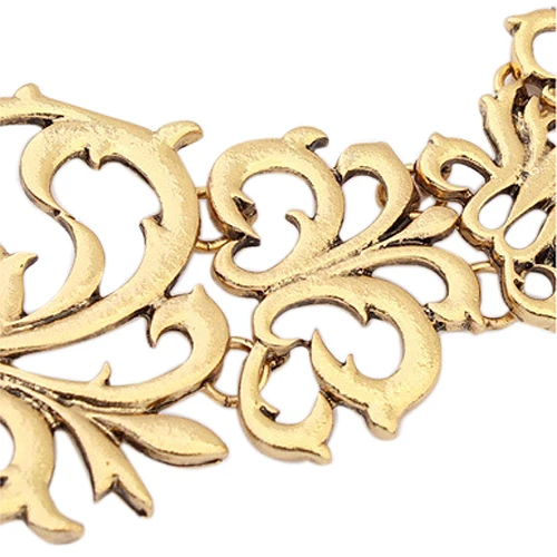 Women Vintage Hollow Pattern Pendant Bib Choker Necklace Statement Chain Gift |
