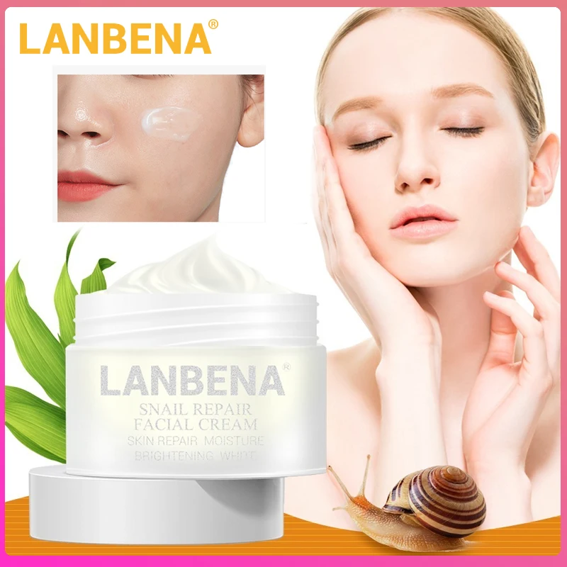 LANBENA, восстановление и отбеливание улитки, крем для лица против морщин, увлажняющий ампул для лица, капсула с гиалуроновой кислотой, уход за кожей