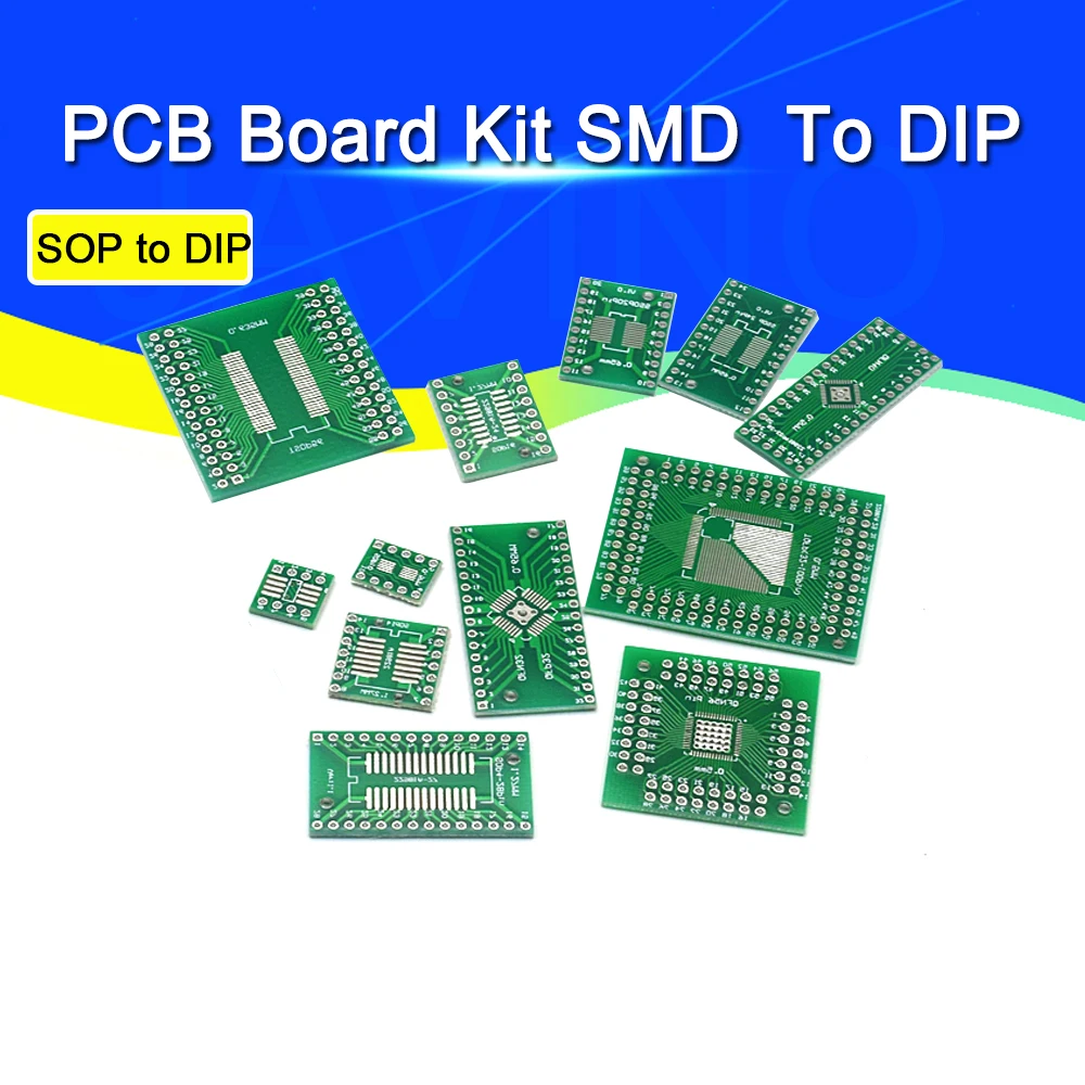 10pcs PCB Board Kit SMD Turn To DIP Adapter Converter Plate SOP MSOP SSOP TSSOP SOT23 8 10 14 16 20 28 SMT To DIP