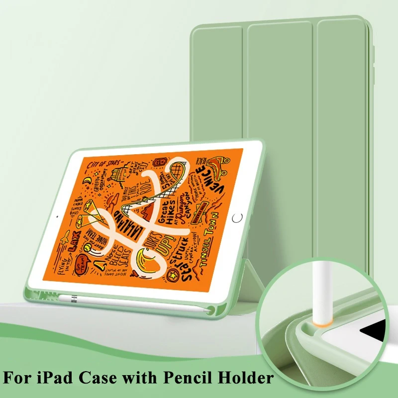 Чехол для Apple iPed Pro 11 12 9 2020 силиконовый чехол с держателем карандашей i Pad 7-го
