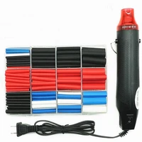 drop shopping heat air gun and polyolefin heat shrink tubing glue inside assortment with adhesive wire cable sleeve kit