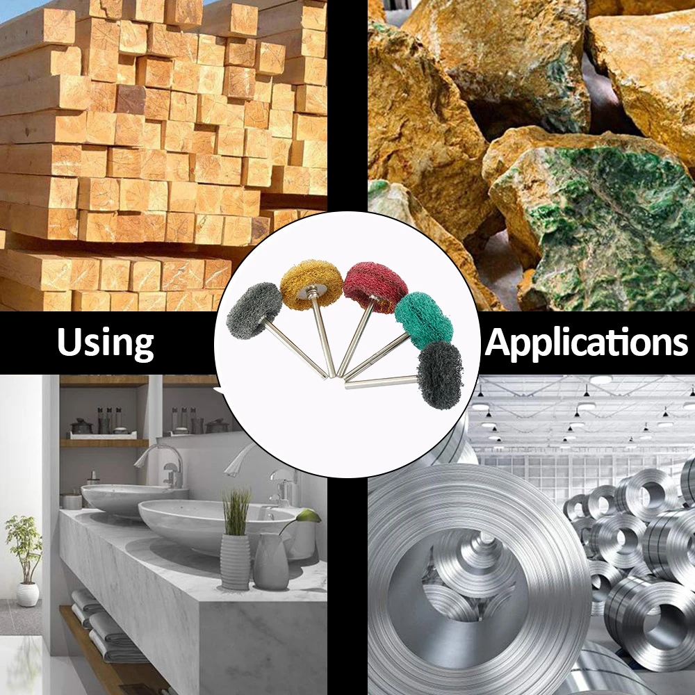 

56pcs Mini Brush Scouring Pad Abrasive Wheel Nylon Fiber Grinding Sanding Head Buffing Polishing Wheel Set for Dreme Tools