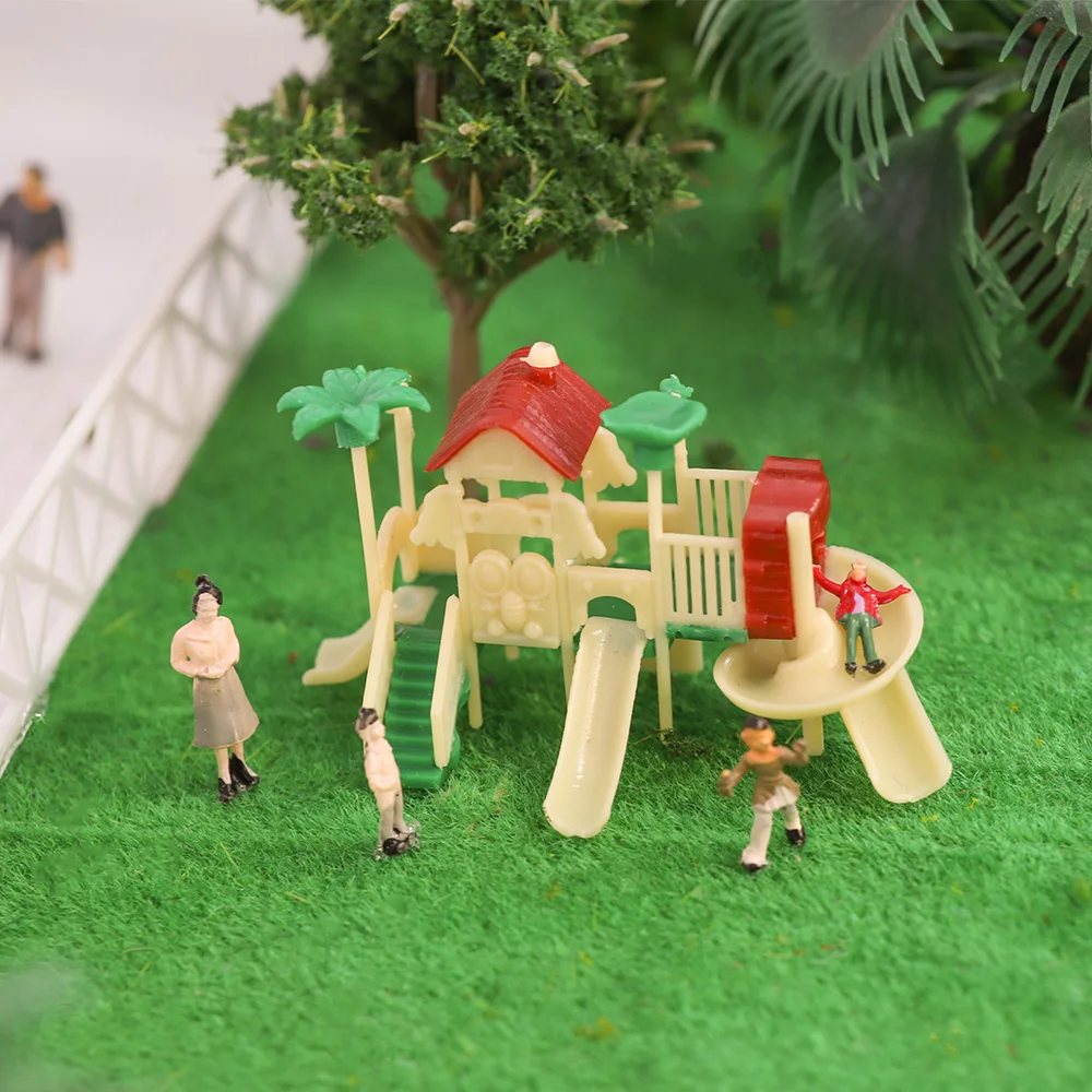 

1:75/100/150 Scale Slide Model Playground 52/65/85mm Outdoor Scenery Blocks Bricks Toys For Children DIY Gifts