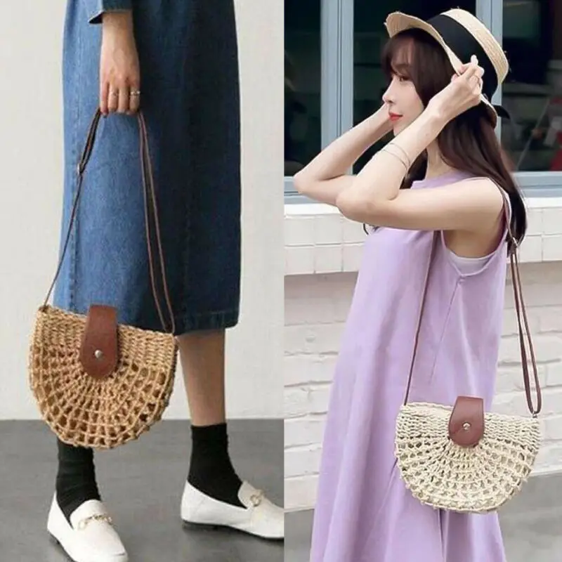 Женщины Лето В стиле бохо плетеная Сумка через плечо пляжная сумка | Багаж и сумки