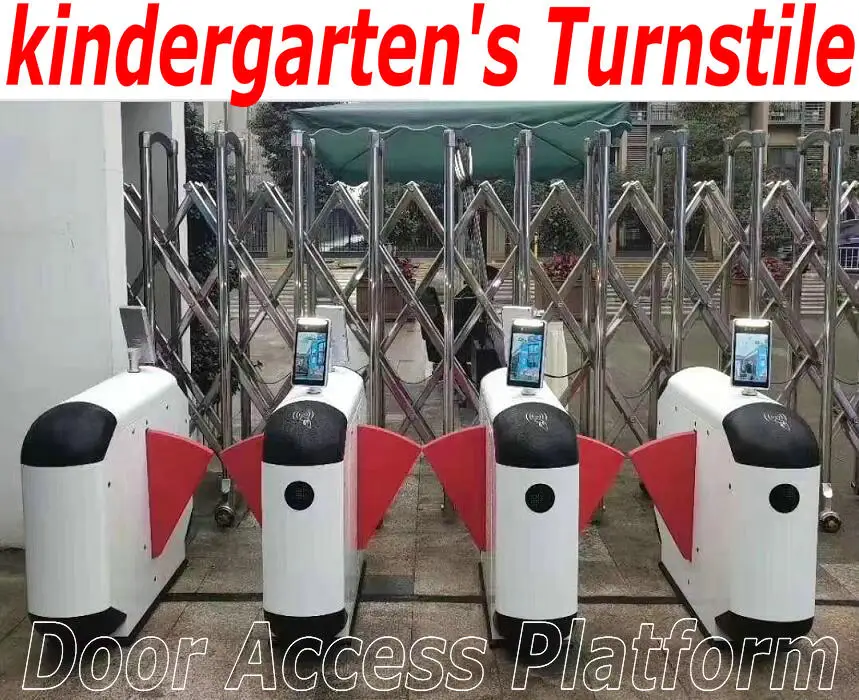 1 Order=4 pcs Kindergarten's Flap Turnstile Gate Small Kid's gate Student PandA looks RF Access Control lovely Wing Barrier kit |