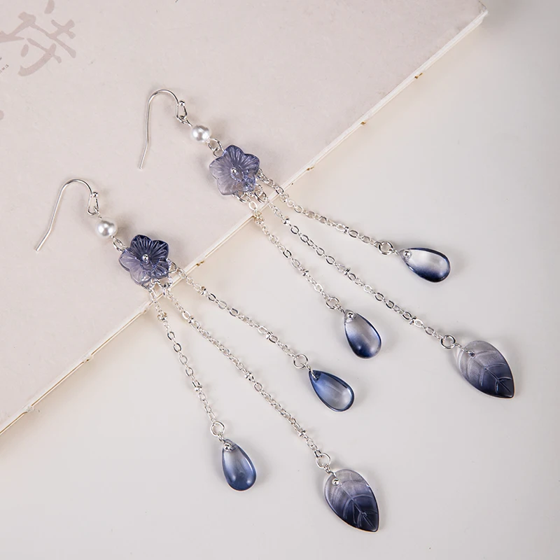 Заколка для волос с кисточками и лотосом ханьфу канзаши | Тематическая одежда