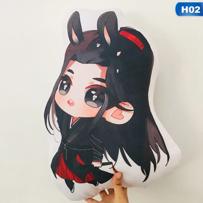 Новая 45 см Mo Dao Zu Shi мультяшная фигурка Подушка Wei Wuxian LanWangji кукла подушка-Болстер аниме вокруг - Цвет: 2