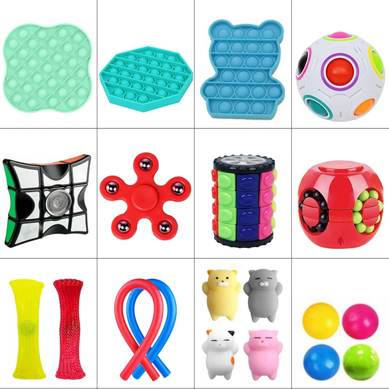 

Adult Anti-Stress Relief Toys Children's Pinching Push Bubble Puzzle Balls Various Toy Sets For Boys And Girl Pressure Reliever