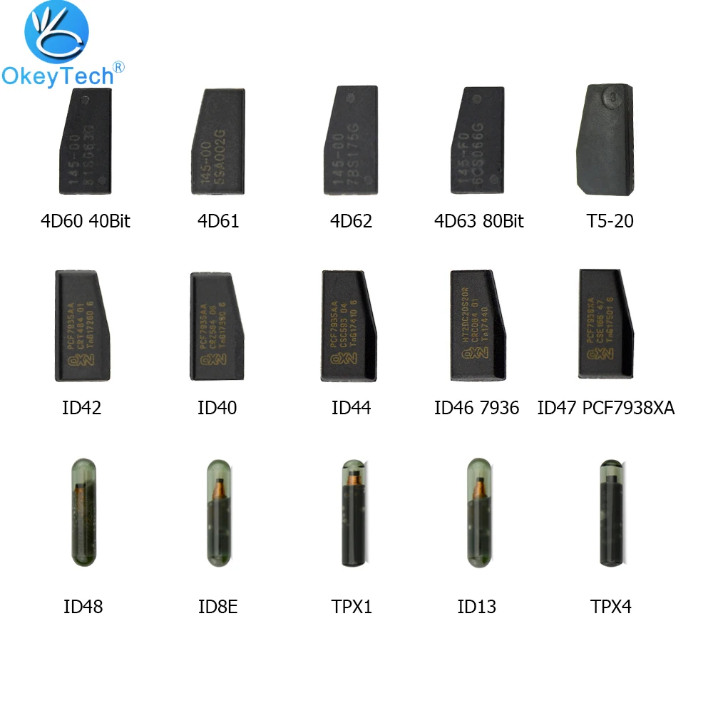 Автомобильный Транспондер OkeyTech чип Cemamic 4D60 4D61 4D62 4D63 T5-20 ID40 ID42 ID44 ID46 ID47 ID48 ID8E ID13 TPX1 TPX4