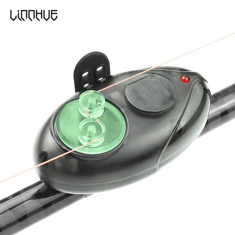 

LINNHUE 1pc Fishing Alarm LED Light Indicator Electronic Bite Fishing Alarm Wireless Buffer Black Sound Alarm Carp Night Fishing