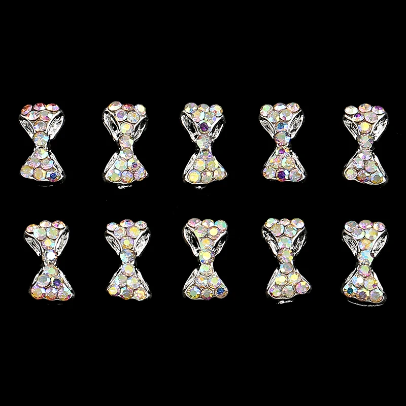 Красочные сверла бантом инструменты для украшения ногтей 10 шт./упак. 3d ногтей Подвески ювелирные украшения