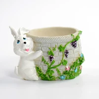 cute rabbit molds for concrete planter diy cement succelent flower pot moulds handmade decorative crafts