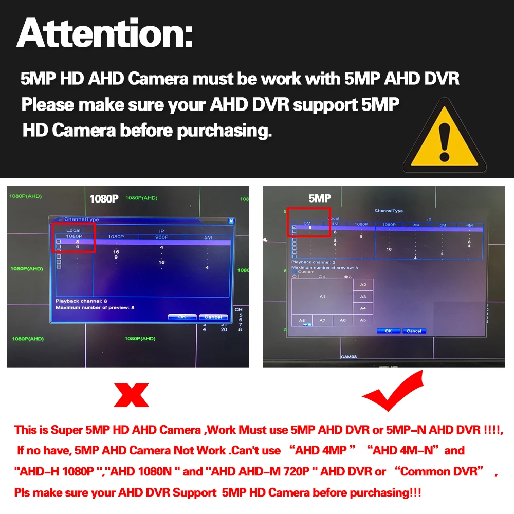 HCVAHDN 5 мп HD аналоговая камера для видеонаблюдения TVI/AHD/CVI/CVBS переключатель 4 в 1