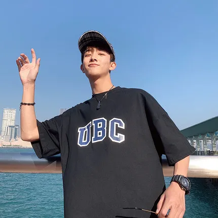 

New summer short-sleeved t-shirt men's trendy men's clothing on the wild 9981