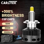 Светодиодные фары H7, 25000LM CSP, светодиодный чип 360 градусов HID D1S D2S D3S D4S H1 H11 H8 H9 9005 9006 HB3 HB4 100W, высокая мощность 6000K, белый