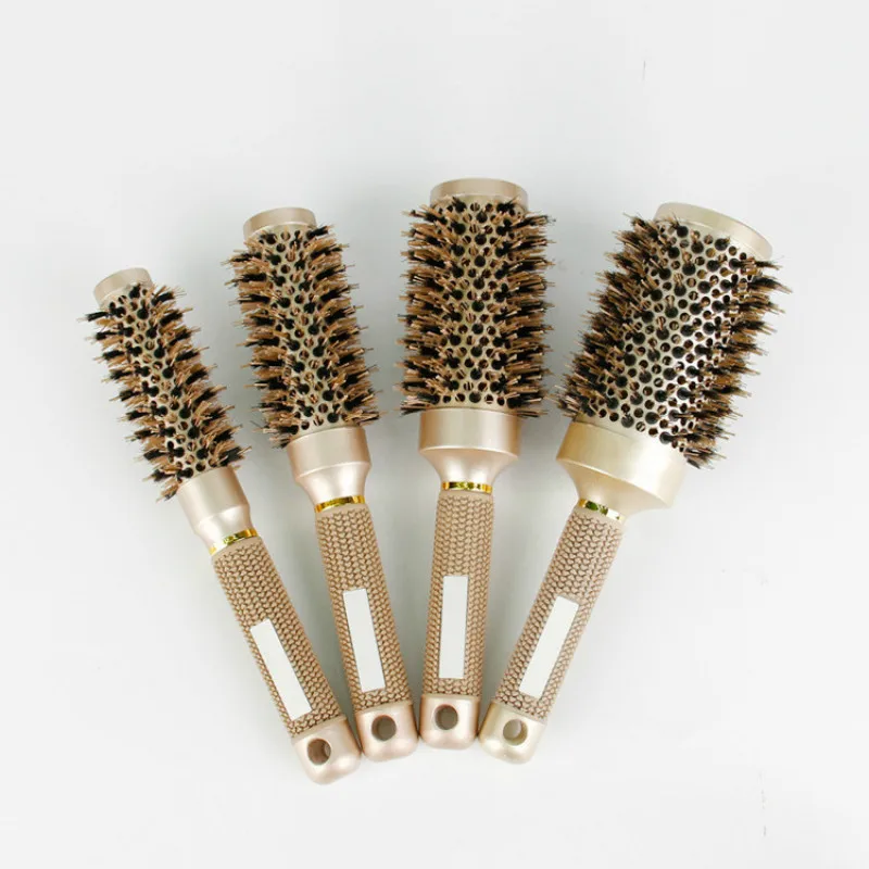 

1 Pcs Round Hair Comb Hairdressing Curling Hair Brushes Ceramic Iron Hair Comb Brush Curler Magic Comb Round Comb Hair Brushes