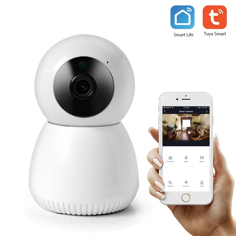 Hot 3C-Wifi Ip Camera Smart Wireless Security 1080P 2MP Tuya Life App Two Way Audio Motion Detector Night Vision EU | Электроника