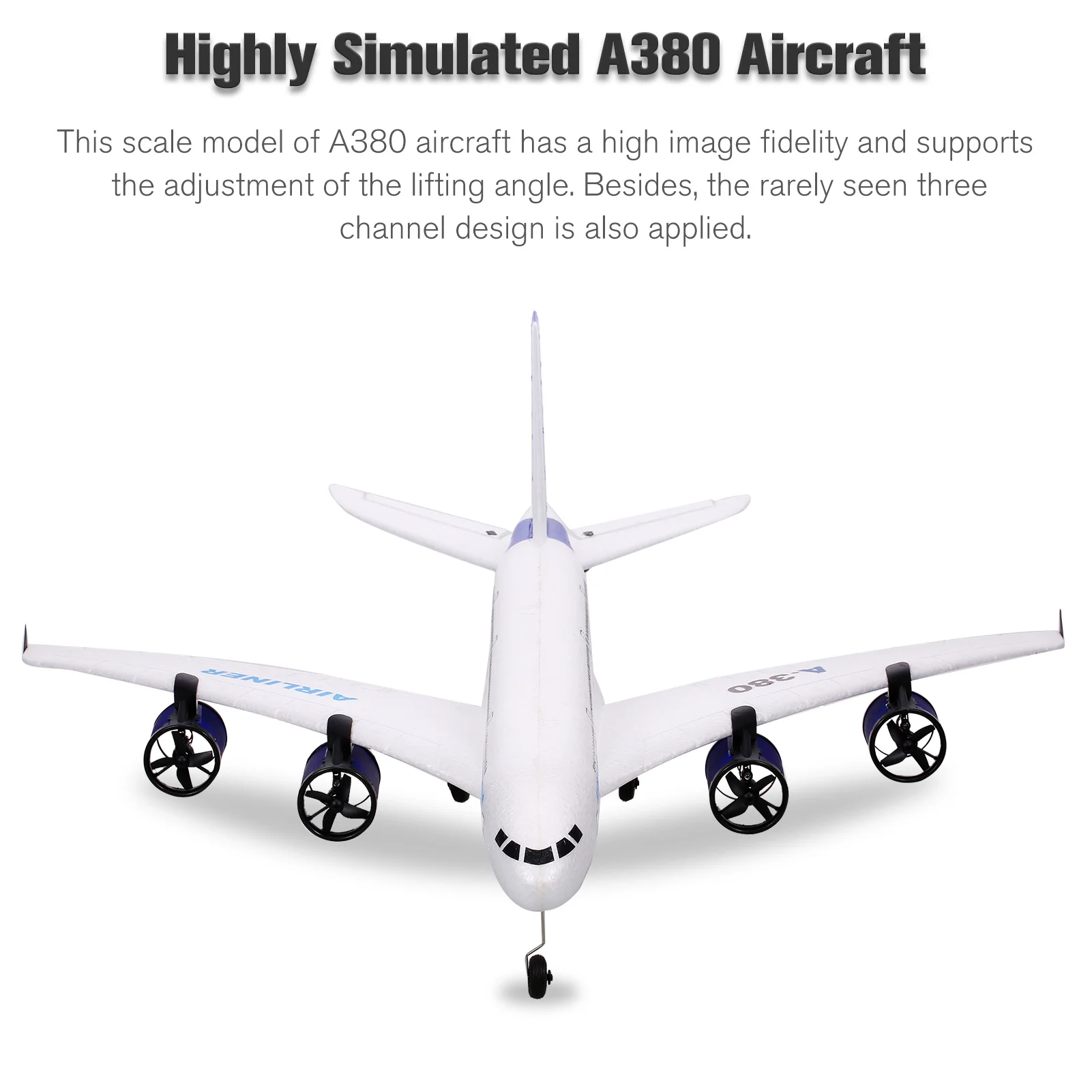 

A380 2,4G RC с летающим летящим самолетом из самолет планер с Светодиодный прожектор 3CH EPP Поролоновый самолет с неподвижным крылом Пены Rc самоле...