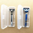 Портативный контейнер для бритвы, прозрачный пластиковый чехол, держатель для ручного бритвенного станка хранение картриджей, 1 шт.