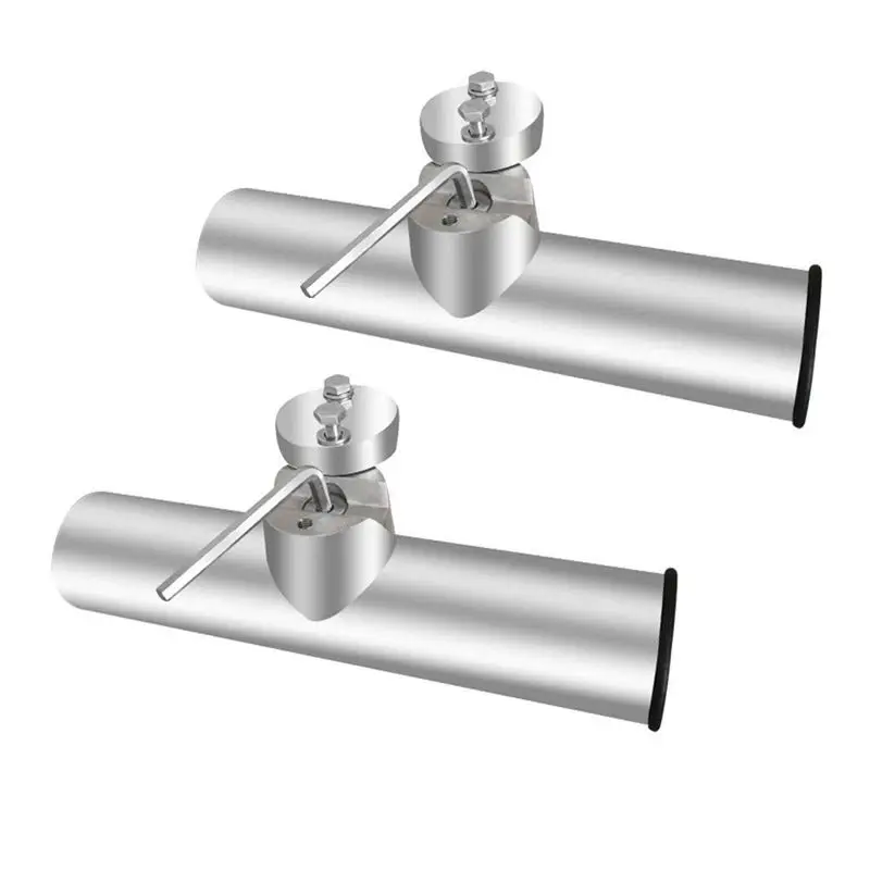 

2 pcs Boat Stainless Steel Rod Holder Adjustable Boat Rod Holder Boat Rod Stand Fits rails, 19mm-25mm