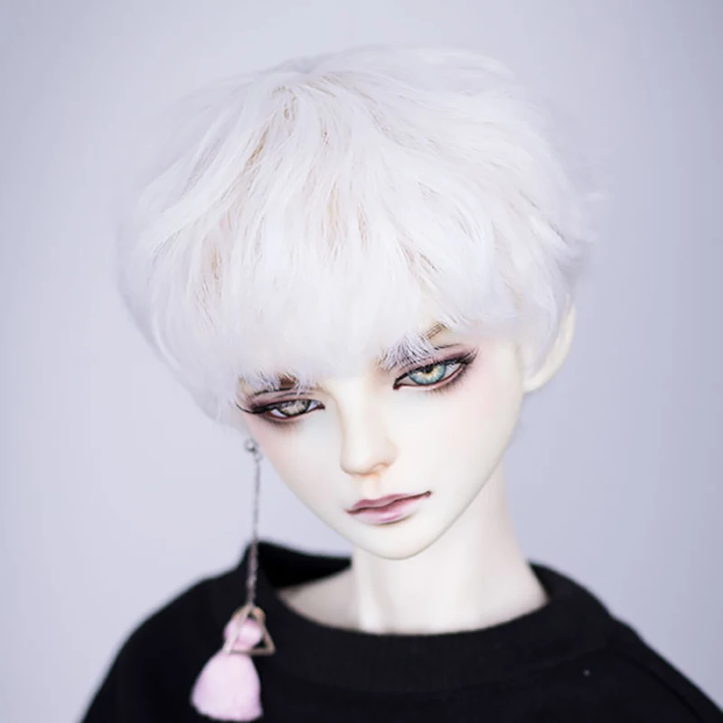 Allaosify bjd парик 1/3 1/4 1/6 высокотемпературный парик для мальчика короткие волосы кукольные парики с челкой модный тип стильные волосы BJD