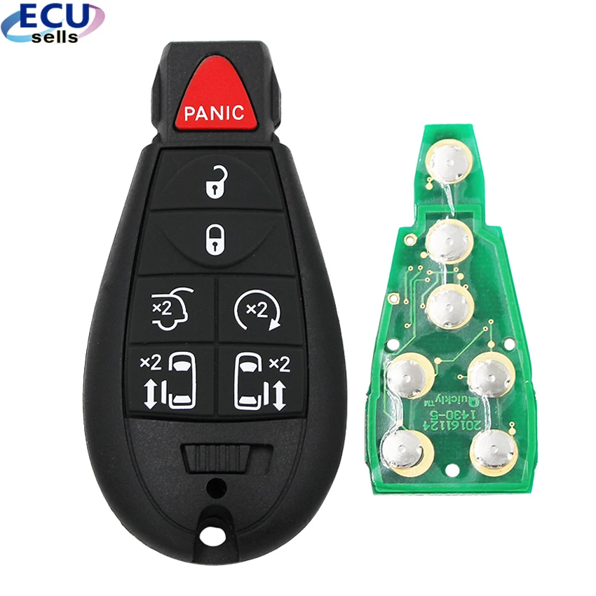 Качество 6 + 1 кнопки Fob дистанционный вход без ключа для 2008-2012 Chrysler Town страна 433 МГц