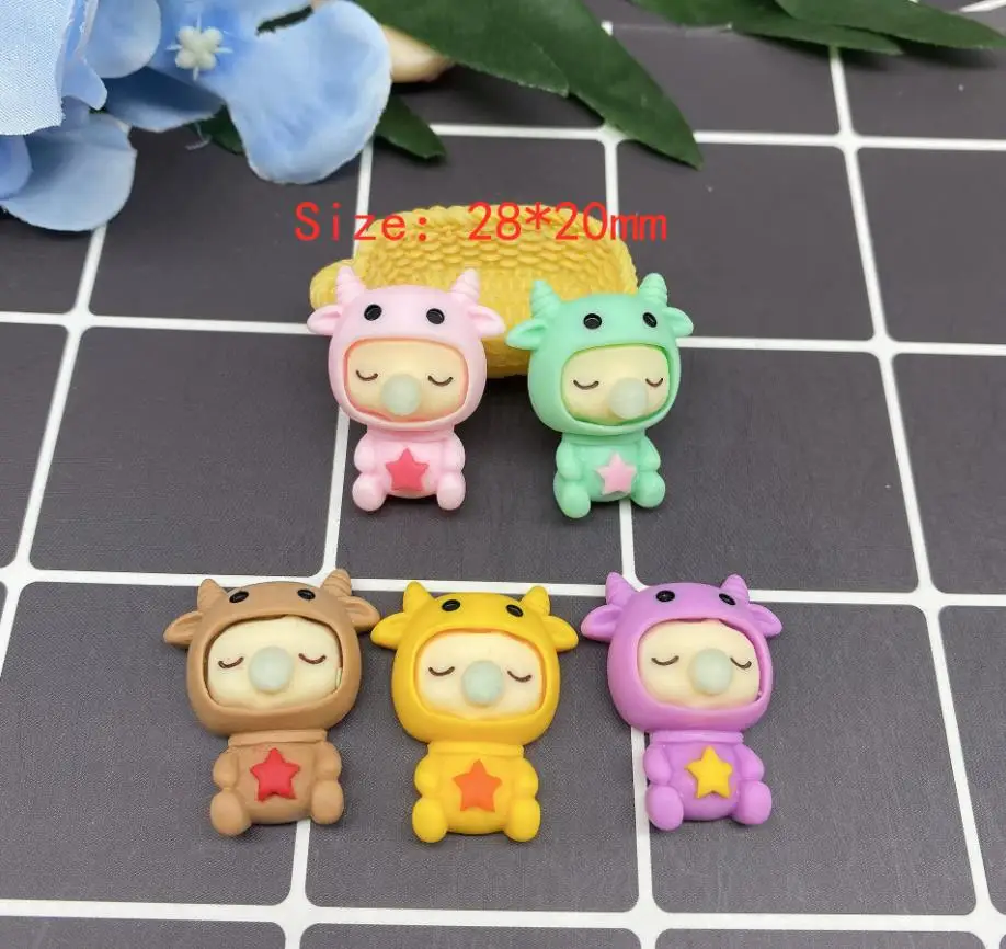 

Cartoon Blowing Bubble Flatback Resin Cabochon Scrapbooking Fit Hair Bow Center Embellishments DIY Accessories